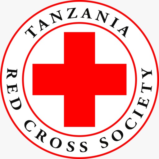 Tanzania Red Cross Society logo featuring red cross emblem and organization name